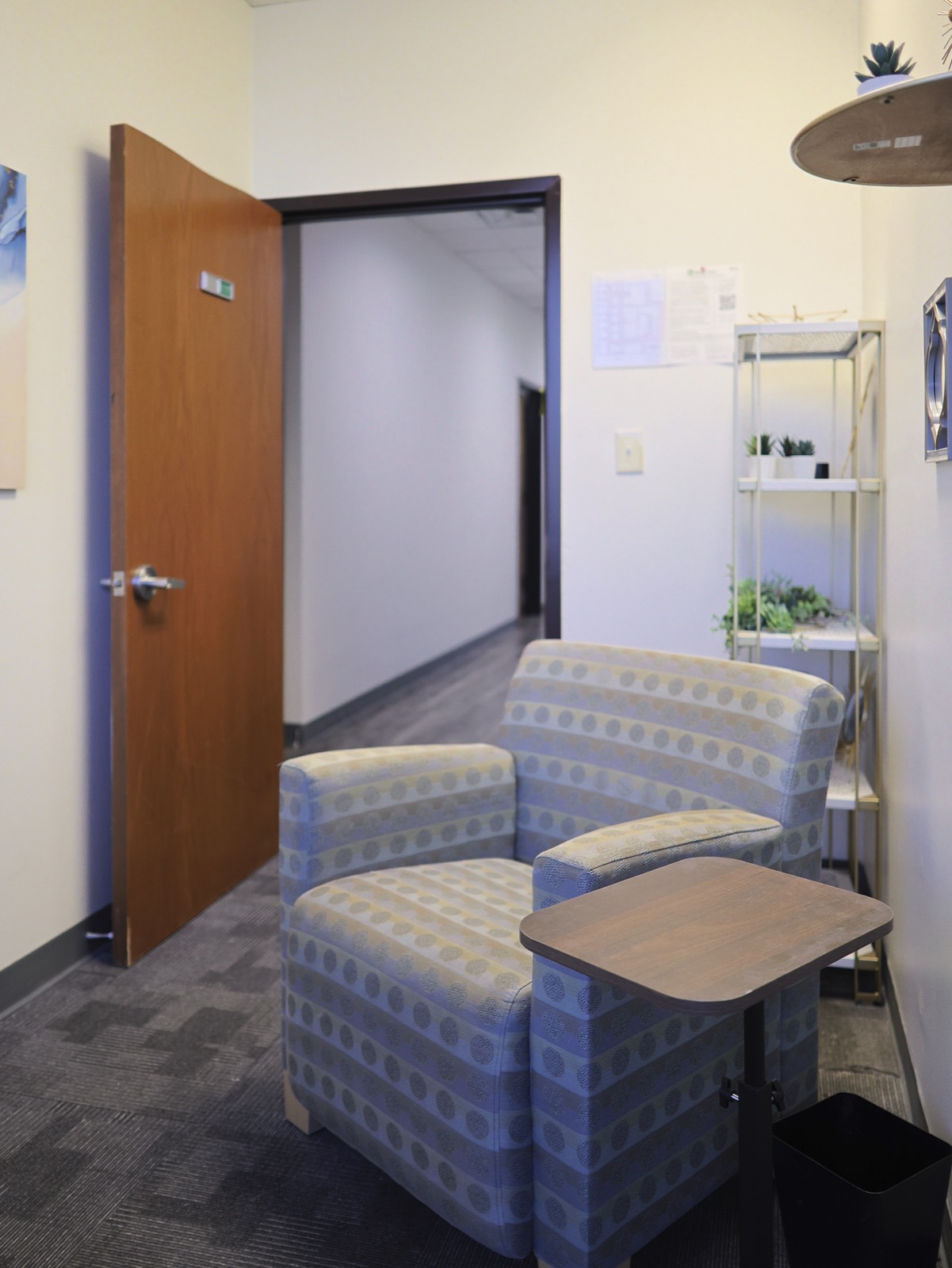 Private counseling room for family and individual sessions